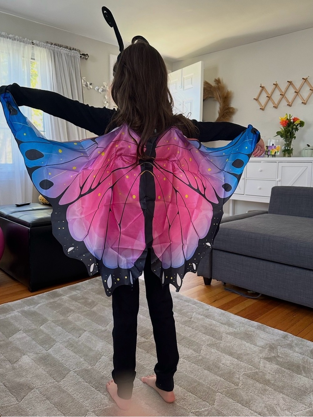 Kids Butterfly Wings Size Small Pink Blue Fairy Halloween Costume